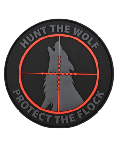 Hunt the Wolf, Protect the Flock Black Velcro Patch