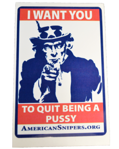 I Want You Adhesive Decal in Red and Blue