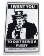 I Want You Adhesive Decal in Black and White
